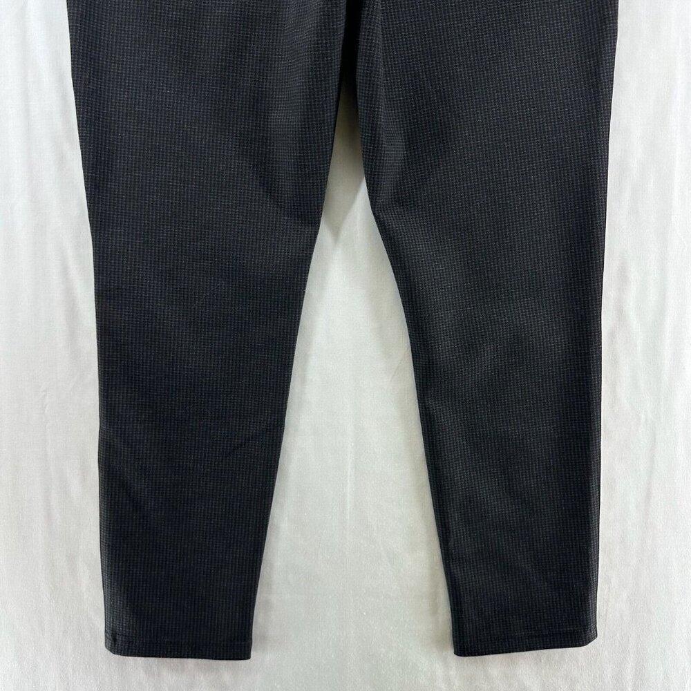 Mario Serrani Pants Womens Size L Houndstooth Slim Tapered Ankle Trousers Gray - Picture 6 of 10
